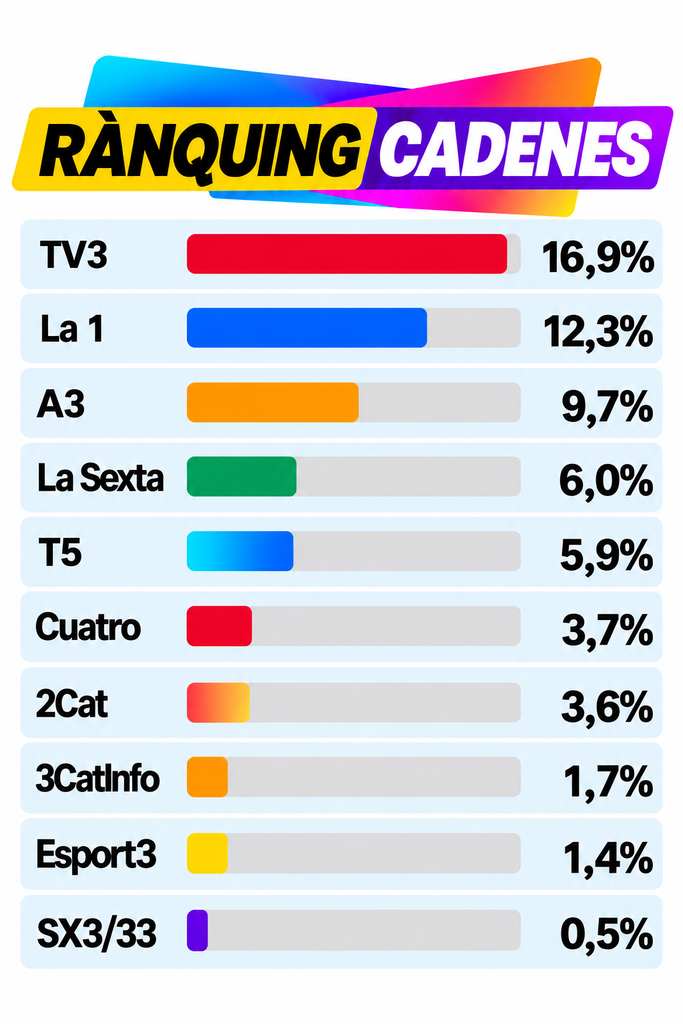 Rànquing colorit de cadenes de televisió (1)